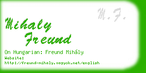 mihaly freund business card