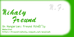 mihaly freund business card